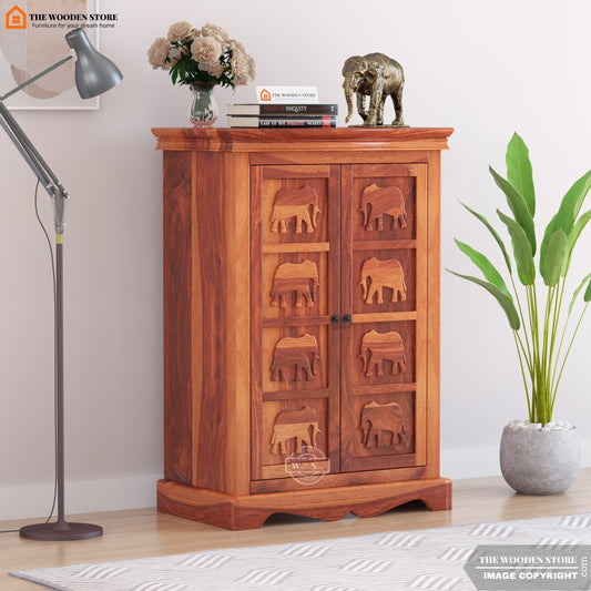 Tusk Small Cabinet and Sideboard (Honey Finish)