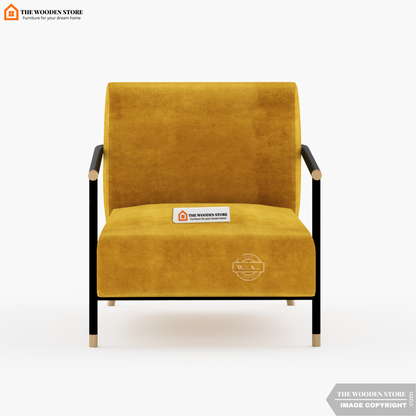 Monarch Metal Lounge Chair (Orange Gold)