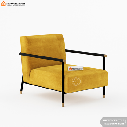 Monarch Metal Lounge Chair (Orange Gold)
