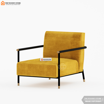 Monarch Metal Lounge Chair (Orange Gold)