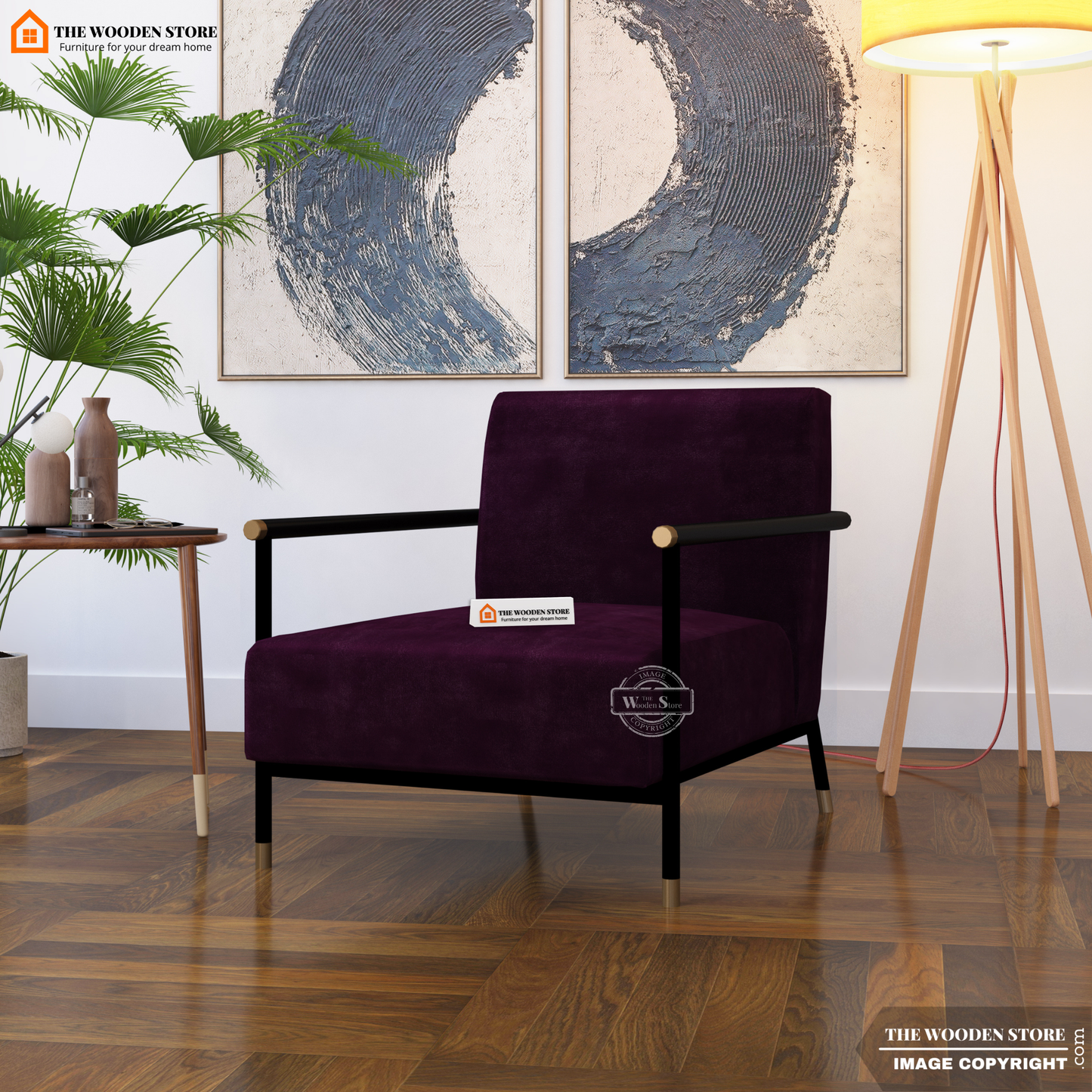 Monarch Metal Lounge Chair (Wine Berry)