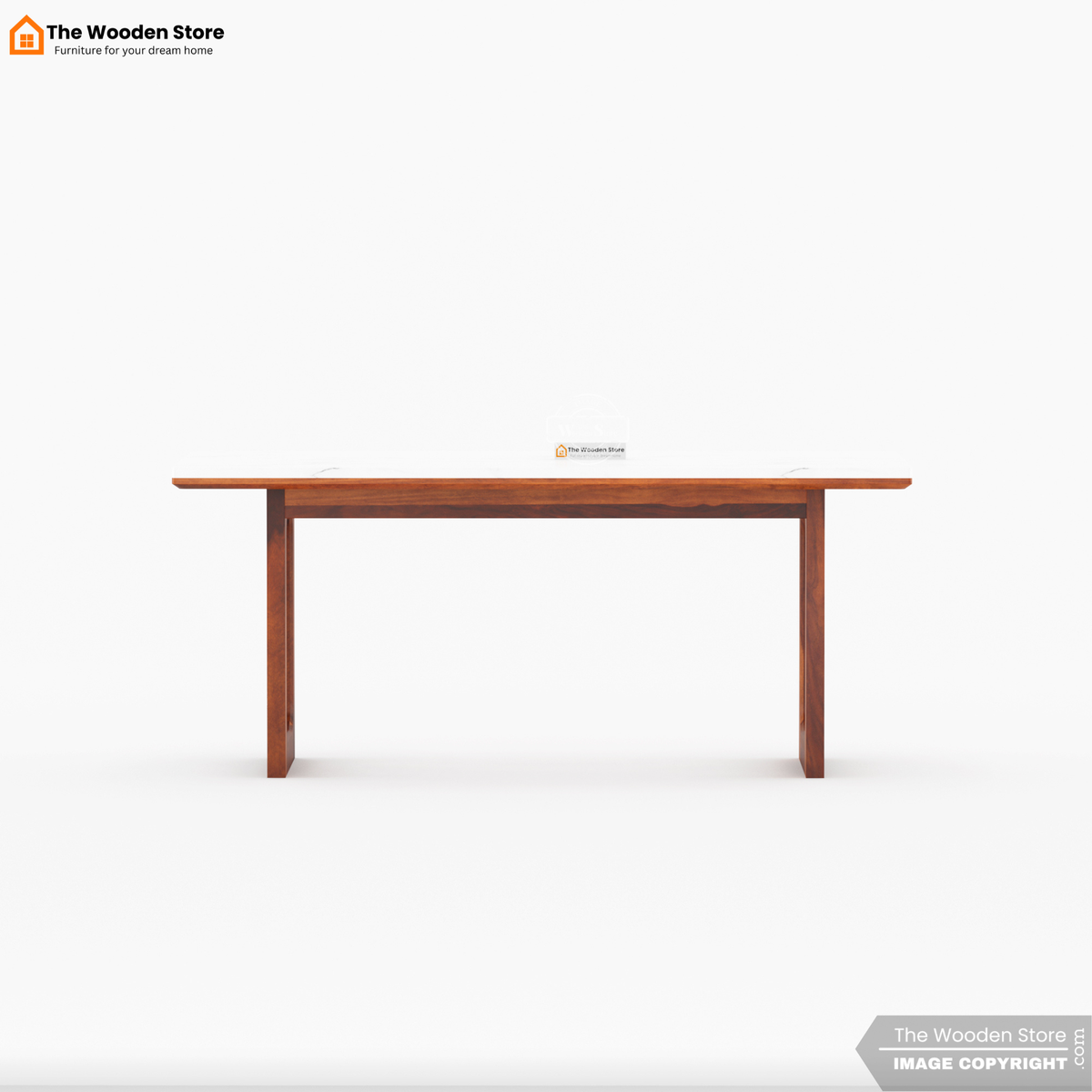 Deral 6 Seater Dining Table Set (Honey Finish)