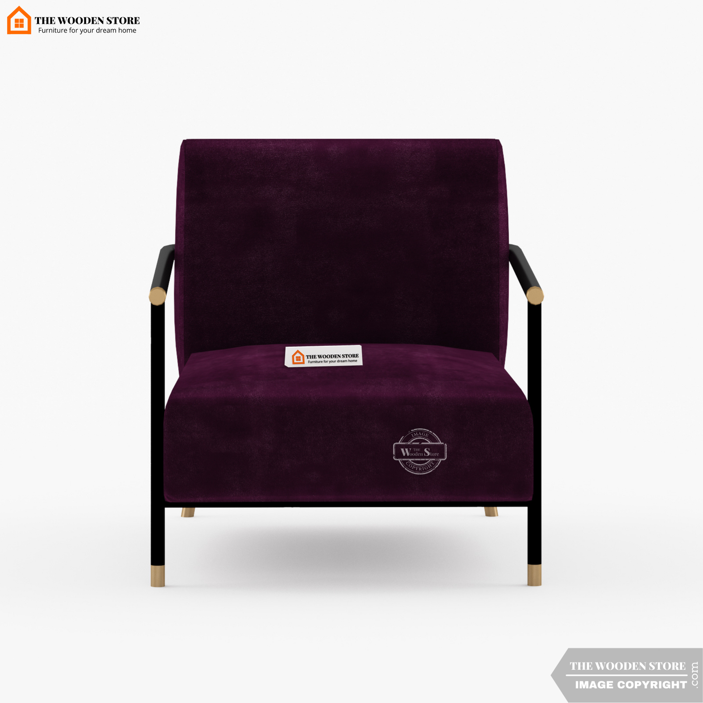 Monarch Metal Lounge Chair (Wine Berry)