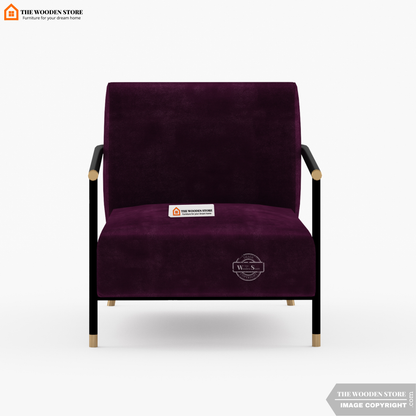 Monarch Metal Lounge Chair (Wine Berry)