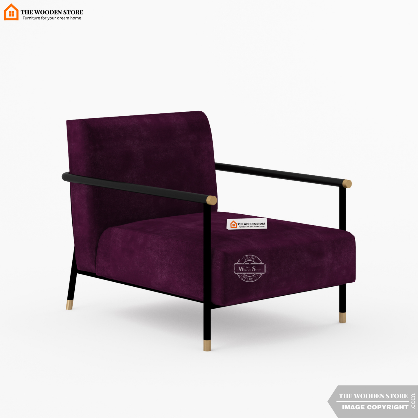 Monarch Metal Lounge Chair (Wine Berry)