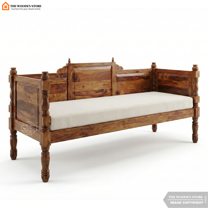 Utkarsh 3+1+1 Wooden Sofa Set (Teak Finish)