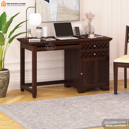Daffy Study Table (Walnut Finish)