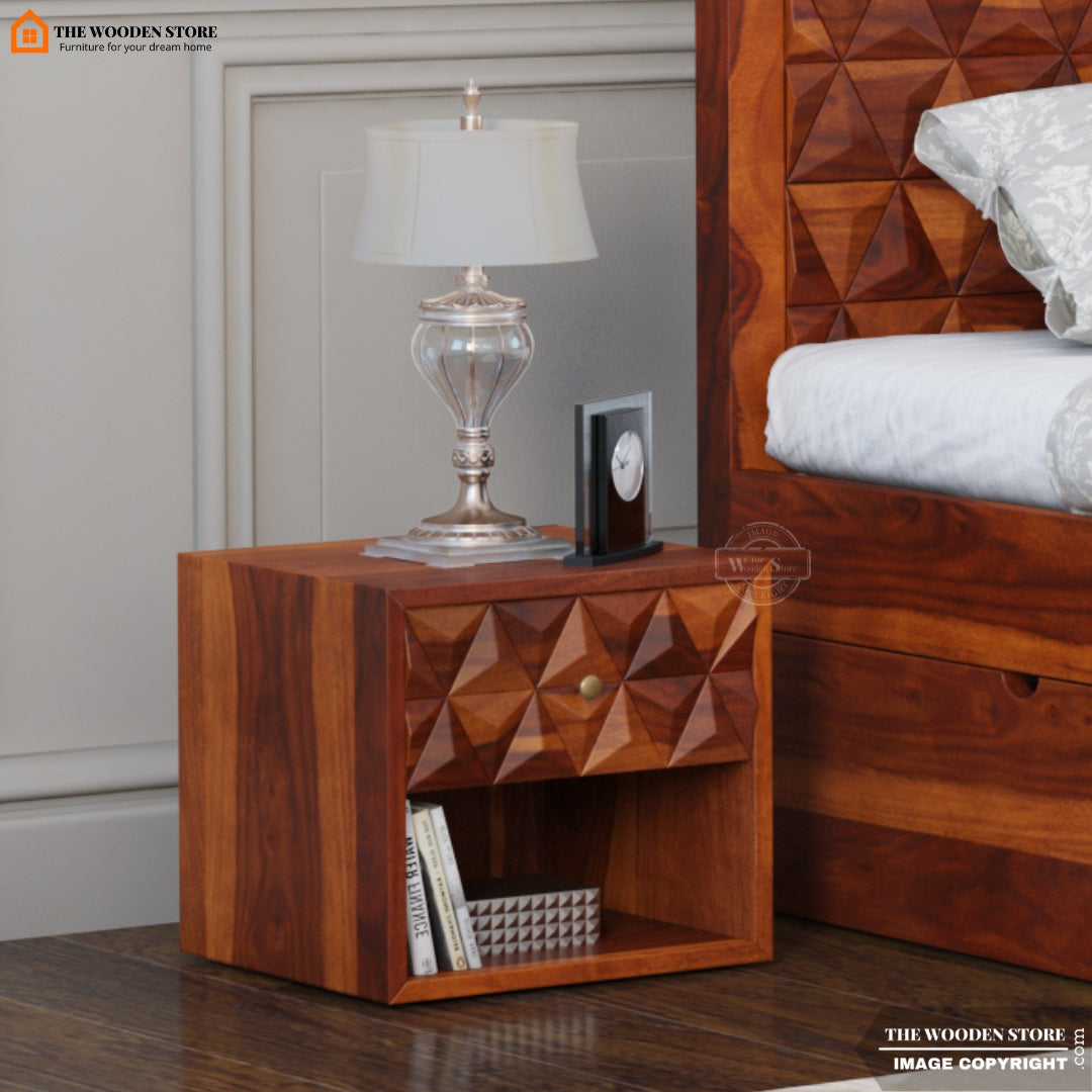 Radiant Bedside Table (Honey Finish)