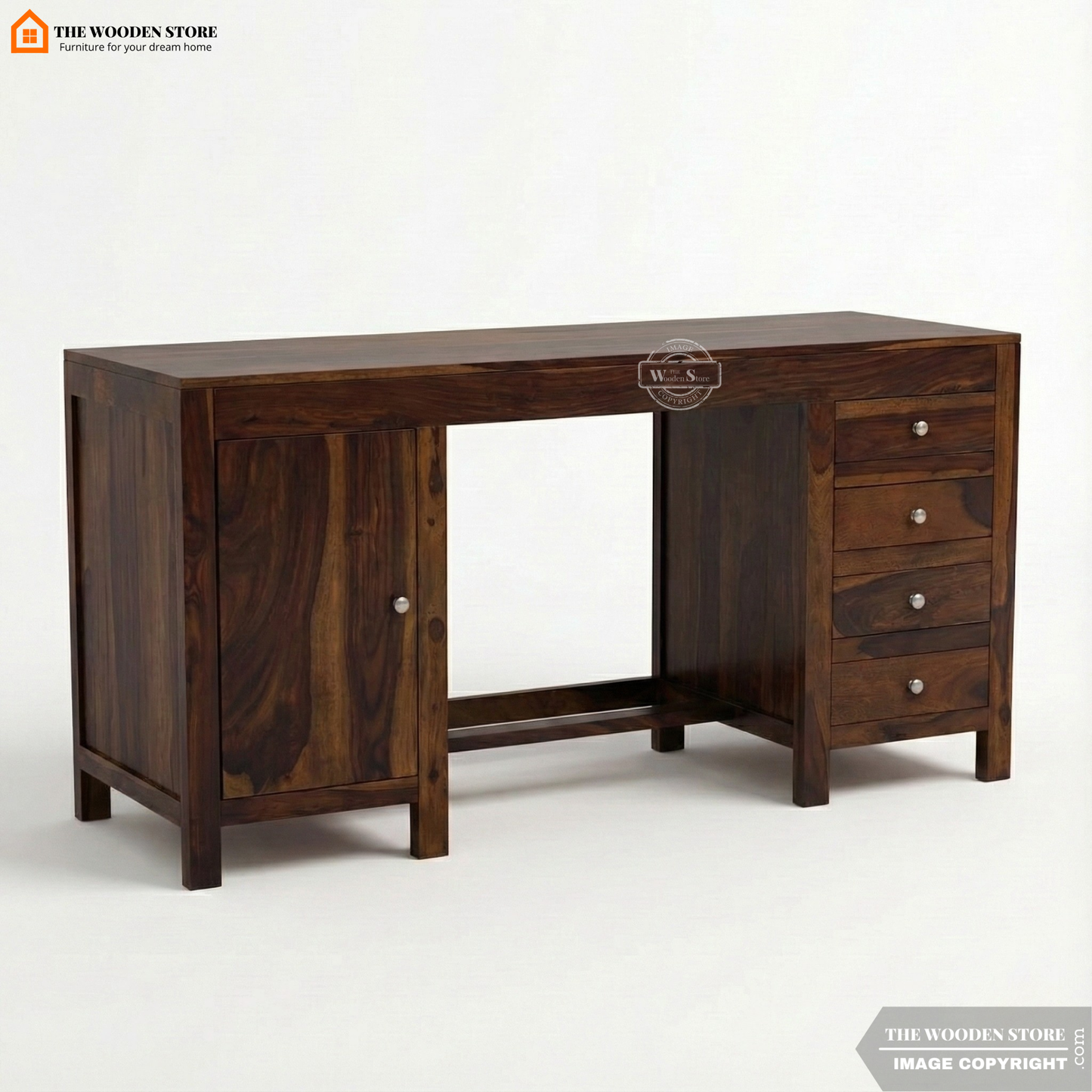 Brooklyn Study Table (Walnut Finish)