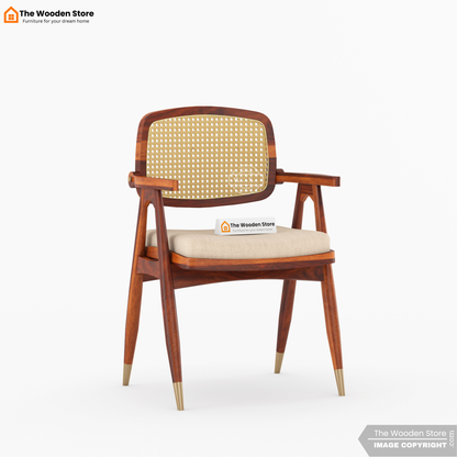 Deral 6 Seater Dining Table Set (Honey Finish)