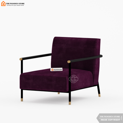 Monarch Metal Lounge Chair (Wine Berry)