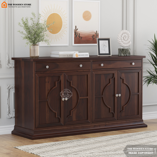 Coulter Cabinets and Sideboard (Walnut Finish)