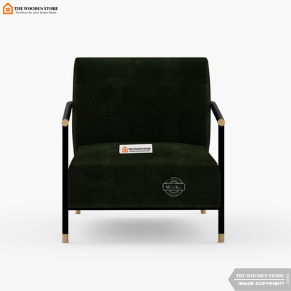 Monarch Metal Lounge Chair (Olive Green)