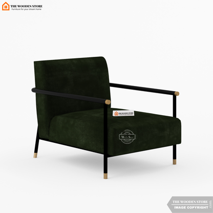 Monarch Metal Lounge Chair (Olive Green)