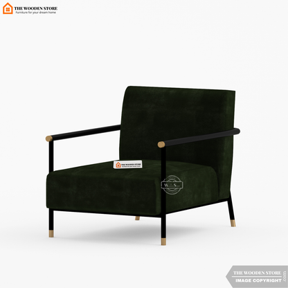 Monarch Metal Lounge Chair (Olive Green)
