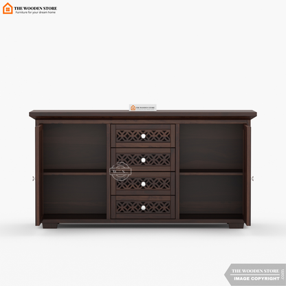 Daffy Cabinets and Sideboard (Walnut Finish)