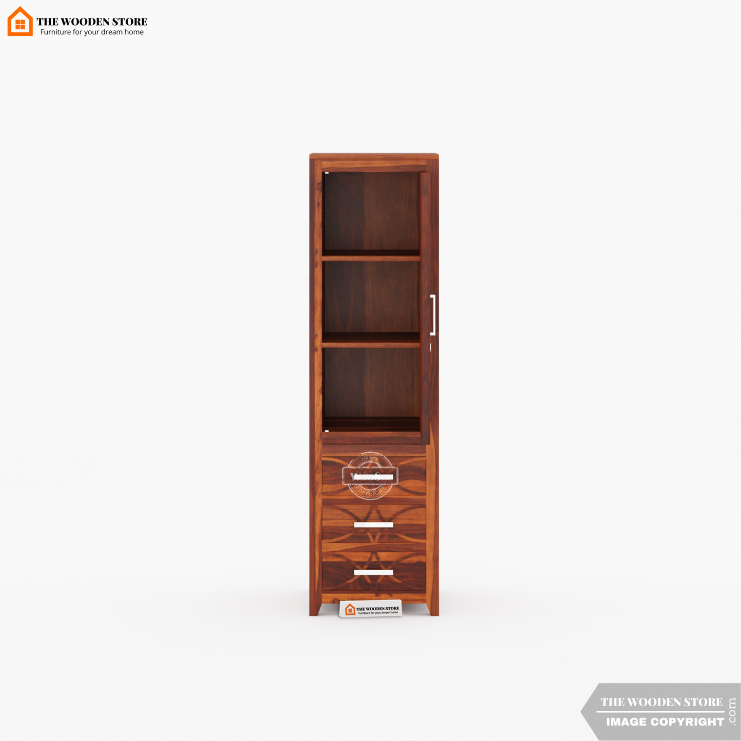 Samuel 3 Door Multi-Utility Wardrobe (Honey Finish)