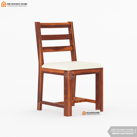 Sharon Dining Chair With Fabric - Set of 2 (Honey Finish)