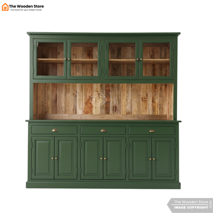 Hendry Cabinets and Sideboard (Olive-Green Finish)