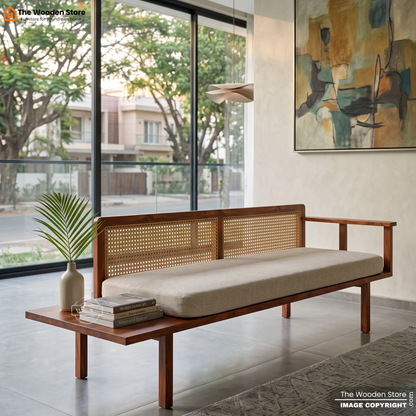 Aurelian Bench With Back Rest (Honey Finish)