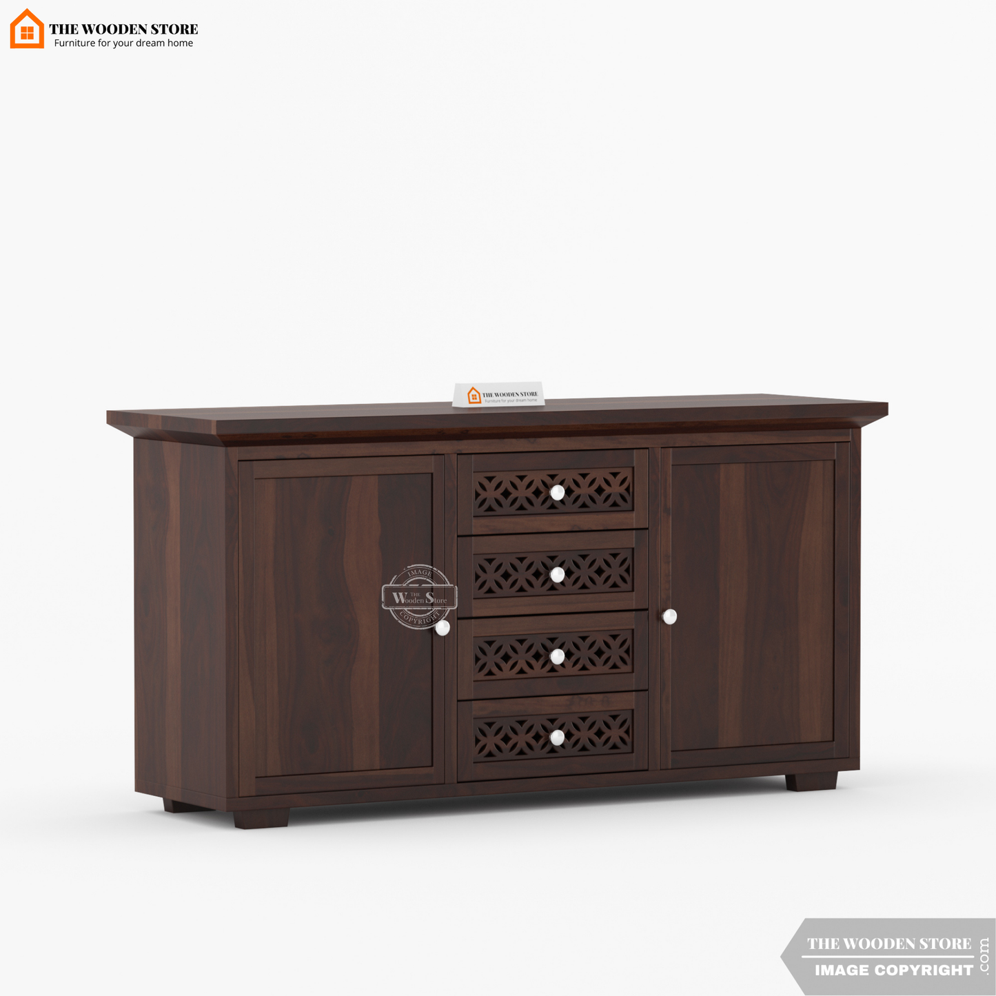 Daffy Cabinets and Sideboard (Walnut Finish)