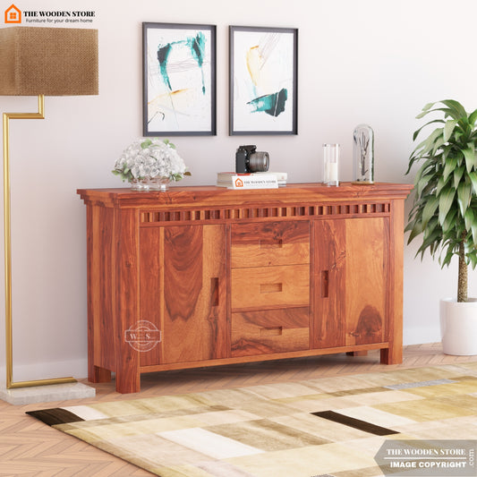 Donald Cabinet and Sideboard (Honey Finish)