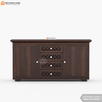 Daffy Cabinets and Sideboard (Walnut Finish)