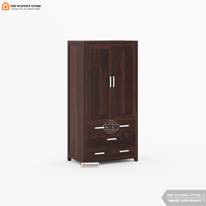 Samuel 3 Door Multi-Utility Wardrobe (Walnut Finish)