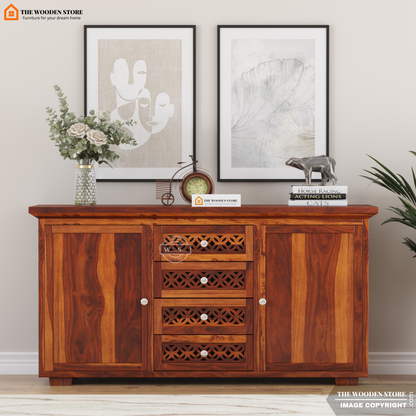 Daffy Cabinets and Sideboard (Honey Finish)