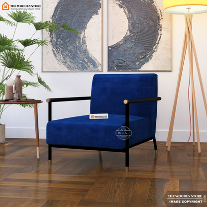 Monarch Metal Lounge Chair (Marine Blue)