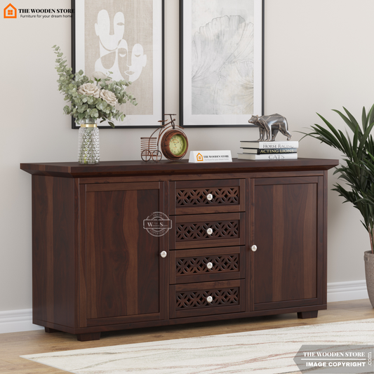 Daffy Cabinets and Sideboard (Walnut Finish)