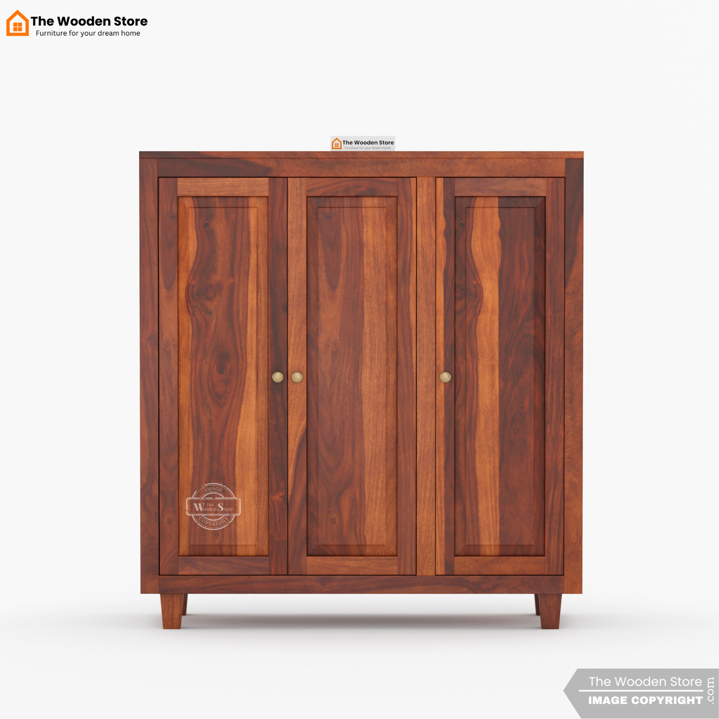 Elden Shoe Cabinet (Walnut Finish)