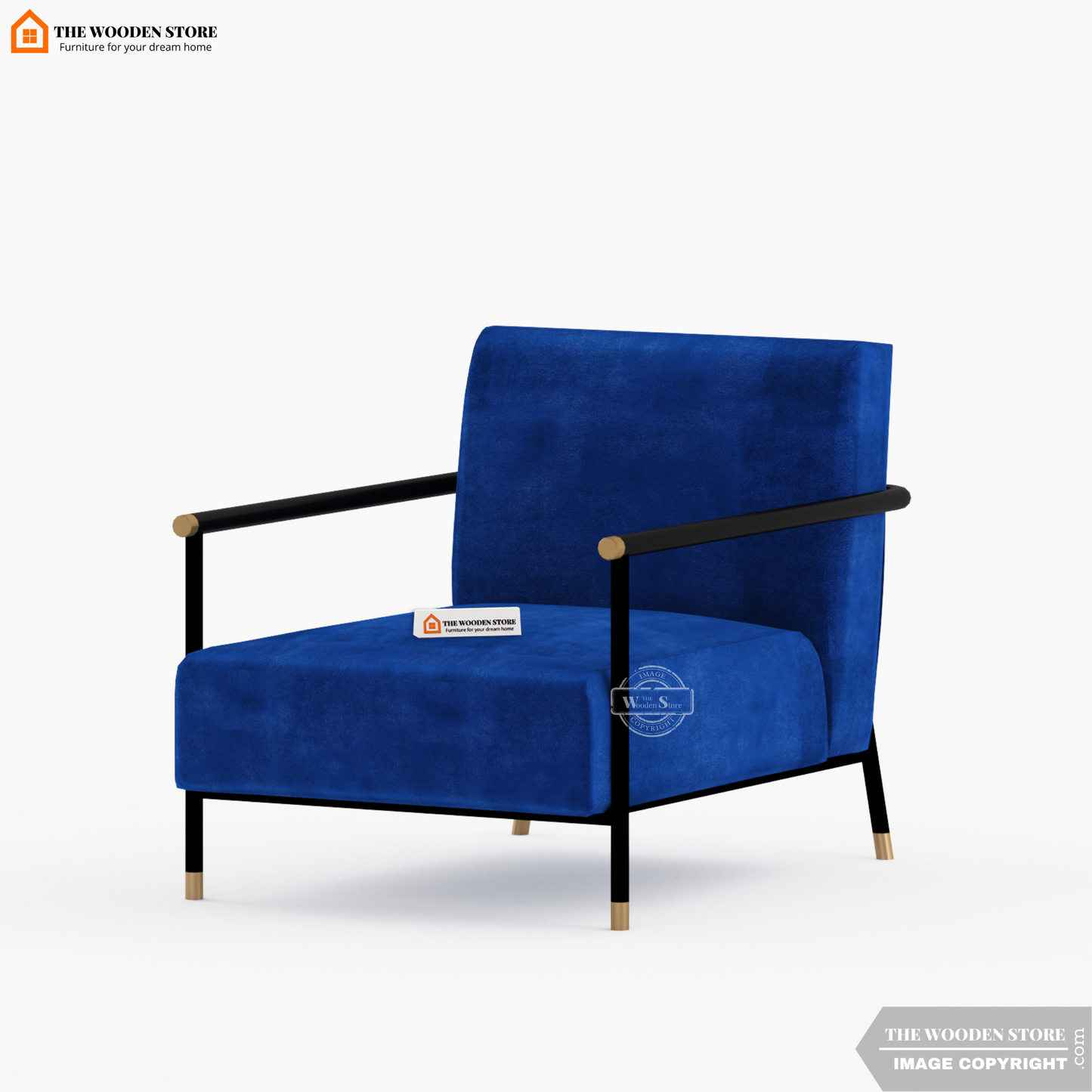 Monarch Metal Lounge Chair (Marine Blue)