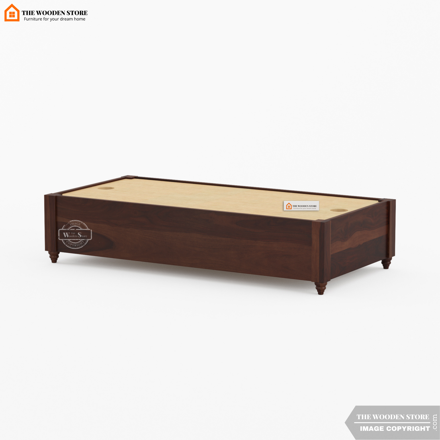 Aranya Divan with Mattress (Walnut Finish)