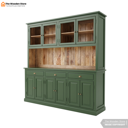Hendry Cabinets and Sideboard (Olive-Green Finish)