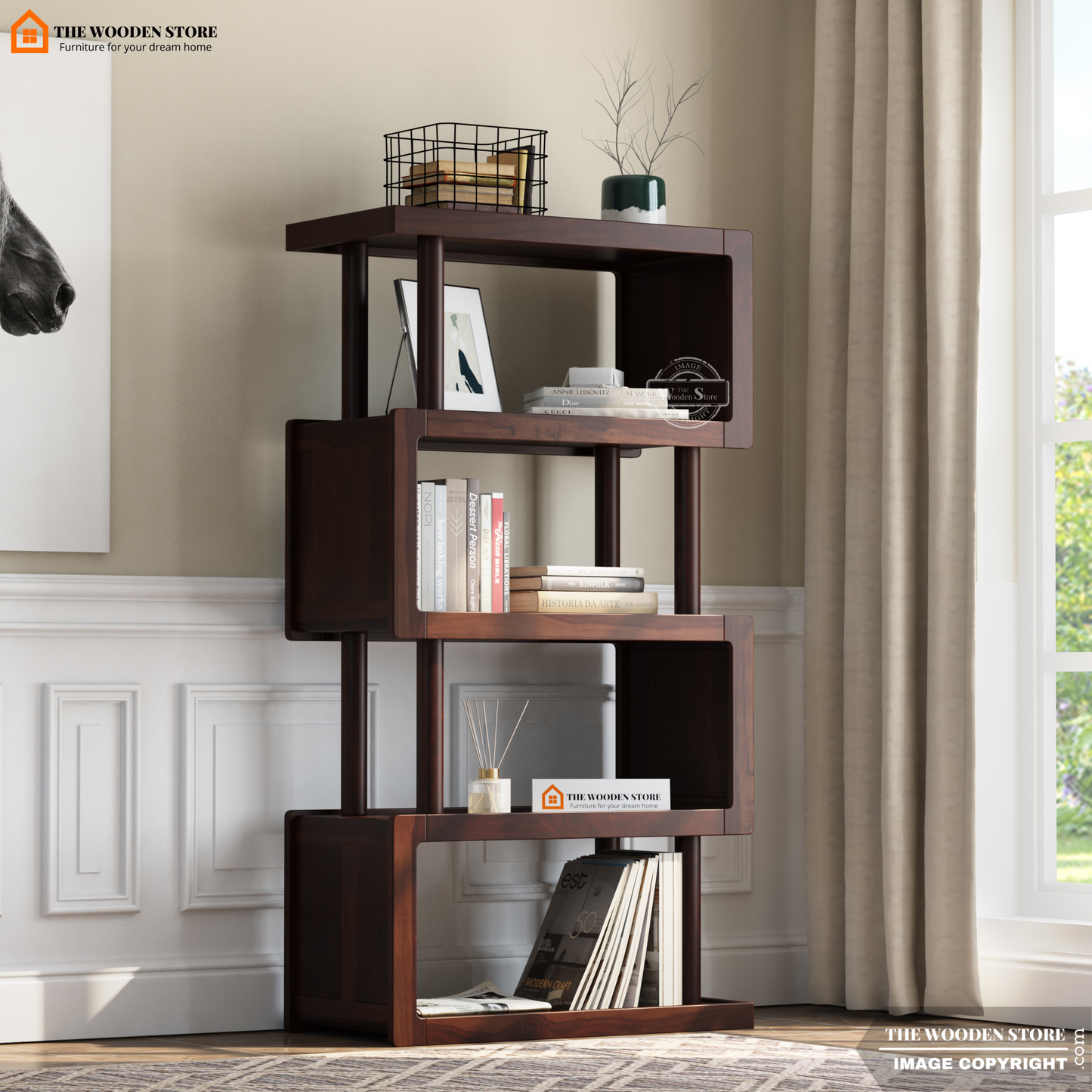 Akazie Bookshelf (Walnut Finish)