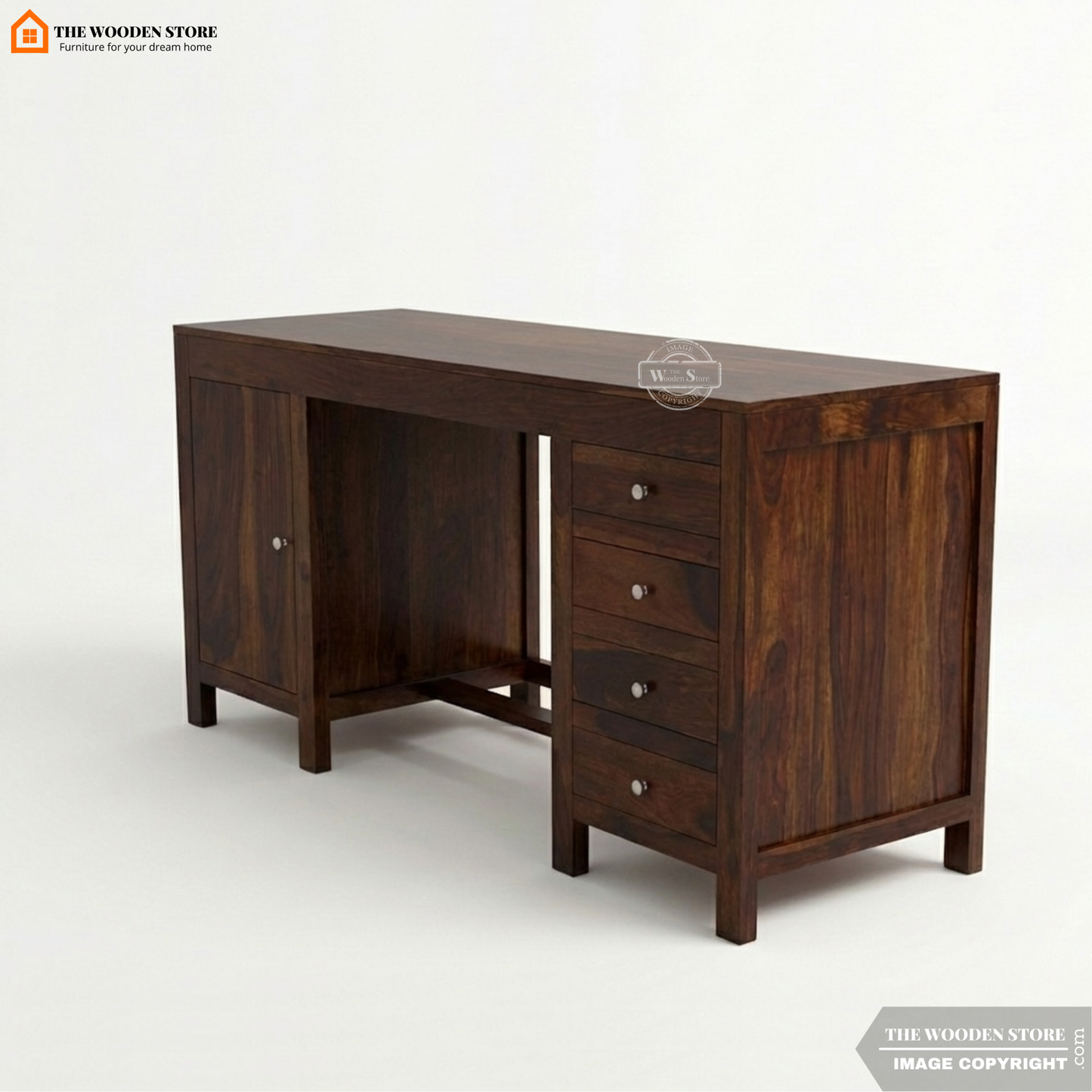 Brooklyn Study Table (Walnut Finish)