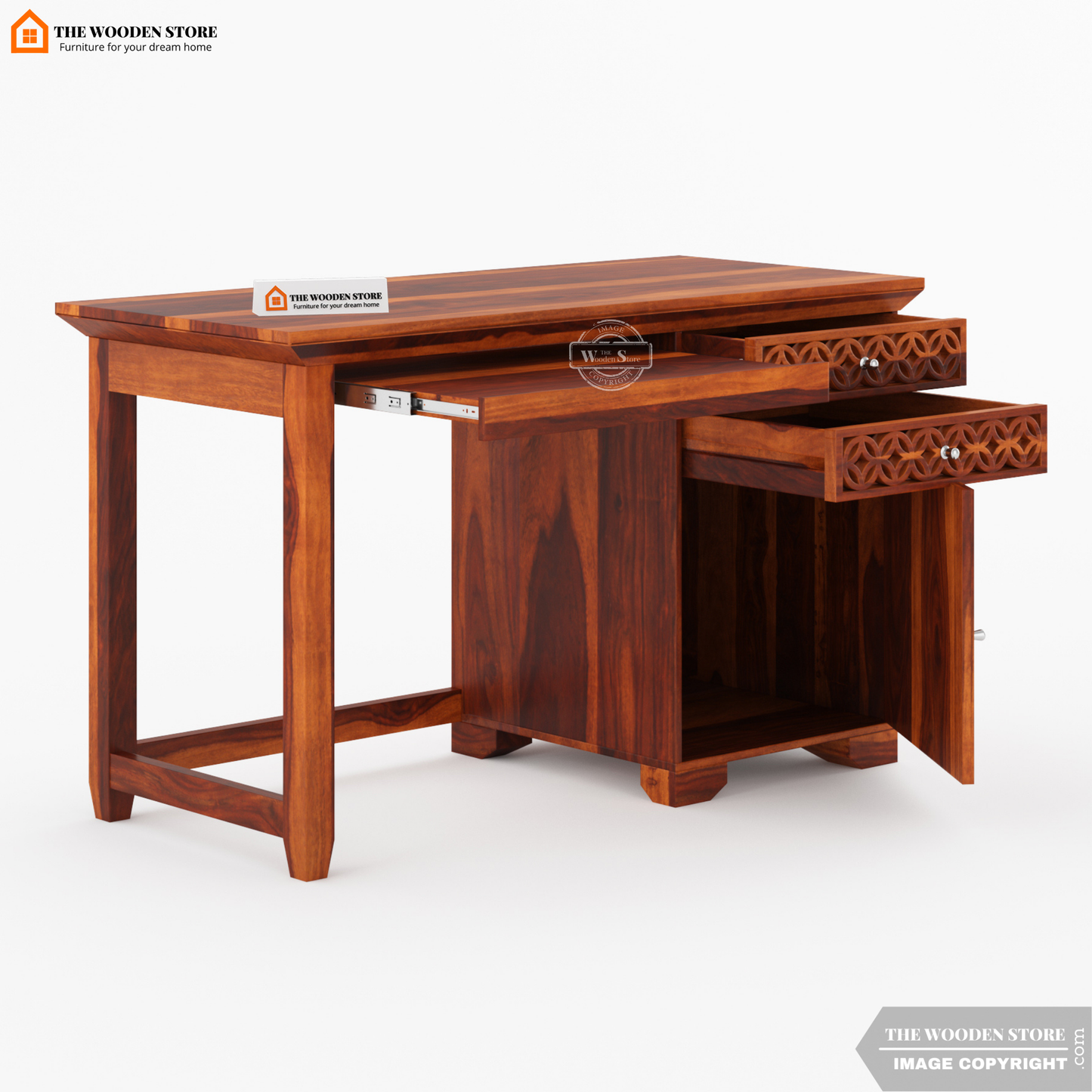 Daffy Study Table (Honey Finish)