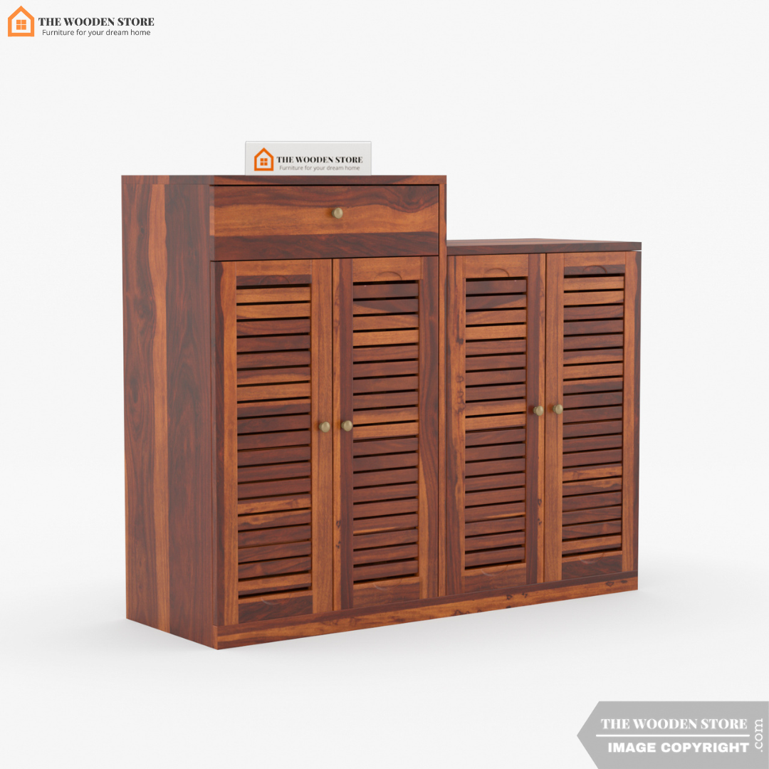 Austin Shoe Rack (Honey Finish)