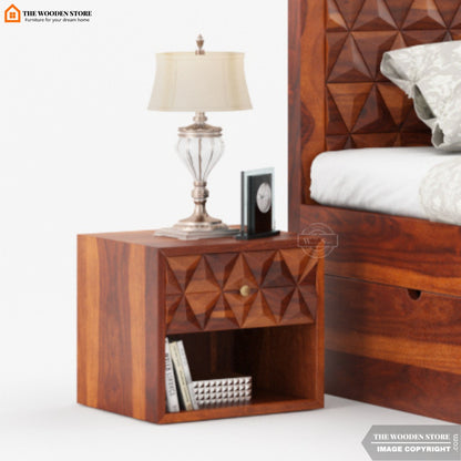 Radiant Bedside Table (Honey Finish)