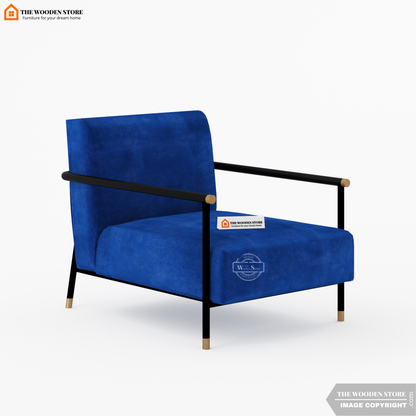 Monarch Metal Lounge Chair (Marine Blue)