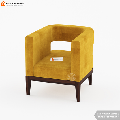 Zentro Lounge Chair (Orange Gold)