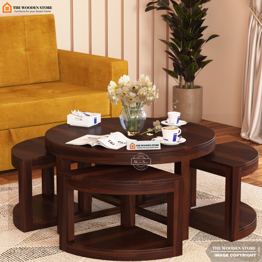 Rio Coffee Table Set (Walnut Finish)