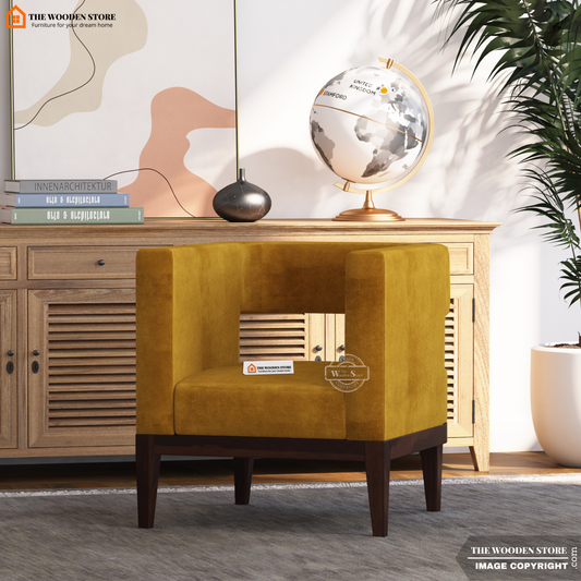 Zentro Lounge Chair (Orange Gold)