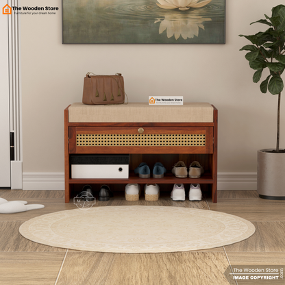 Karo Shoe Cabinet (Honey Finish)