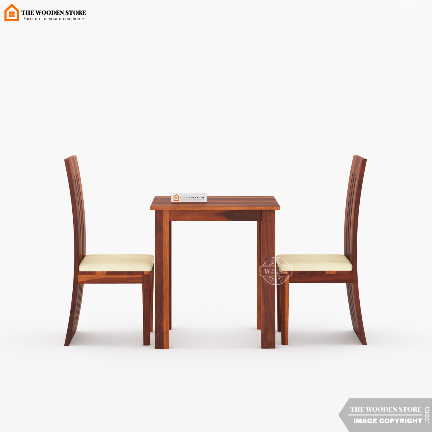 Tobey 2 Seater Dining Set (Honey Finish)