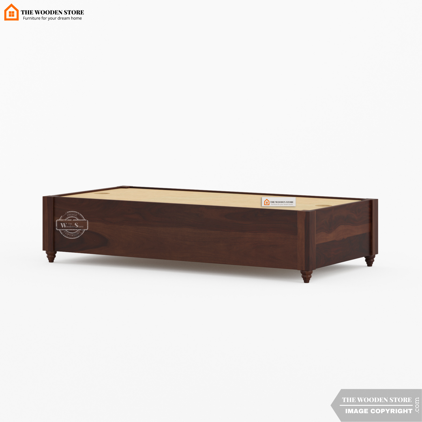 Aranya Divan with Mattress (Walnut Finish)