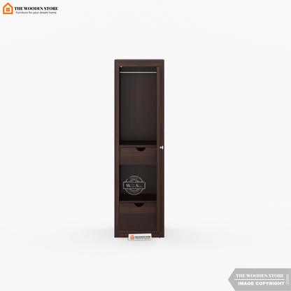 Oliver 3 Door Multi-Utility Wardrobe (Walnut Finish)