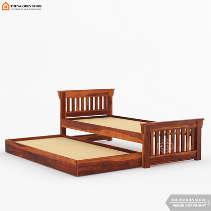 Kiara Trundle Bed (Honey Finish)