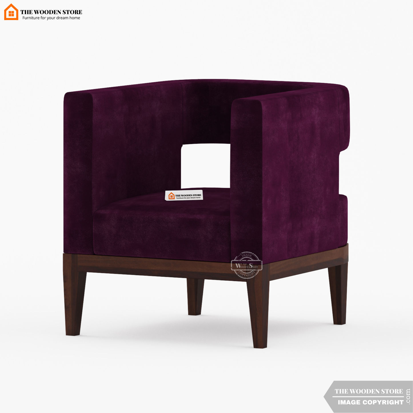 Zentro Lounge Chair (Wine Berry)